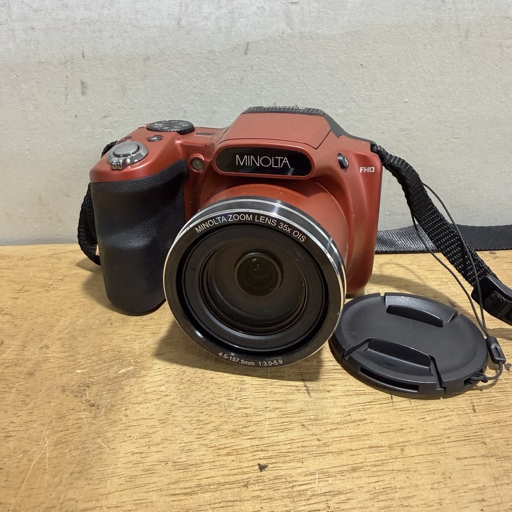 Minolta MN35Z Digital Bridge Camera 20 MP 35x Zoom Tested NO BATTERY INC Y2K